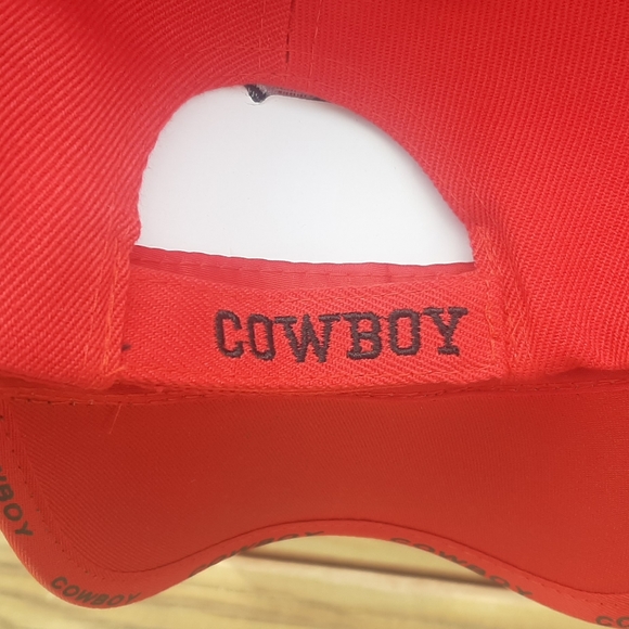 Red Cowboy Ball Cap - Picture 2 of 2